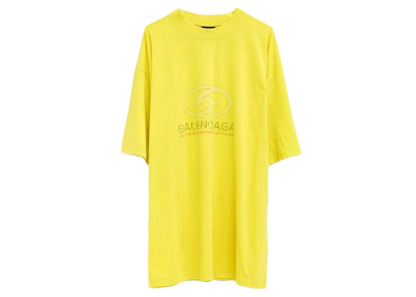 Тениска Balenciaga Surfer T-shirt Жълто | 764235 TPVM3