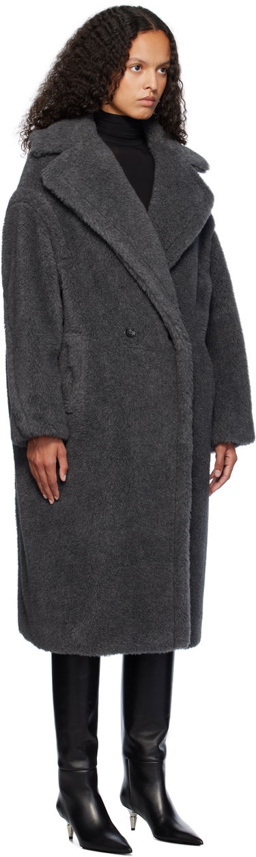 Палта Max Mara Max Mara Teddy1 Faux-Fur Coat Сиво | 2421016052600 MM10502, 1