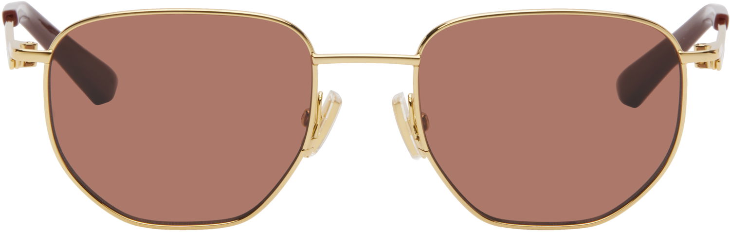 Слънчеви очила Bottega Veneta Bottega Veneta Split Metal Sunglasses Кафяво | BV1301S-006, 0