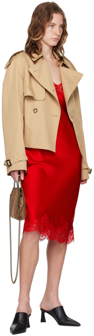 Тренчкот Stella McCartney Stella McCartney Cropped Trench Coat Бежово | 6700393CU403, 3