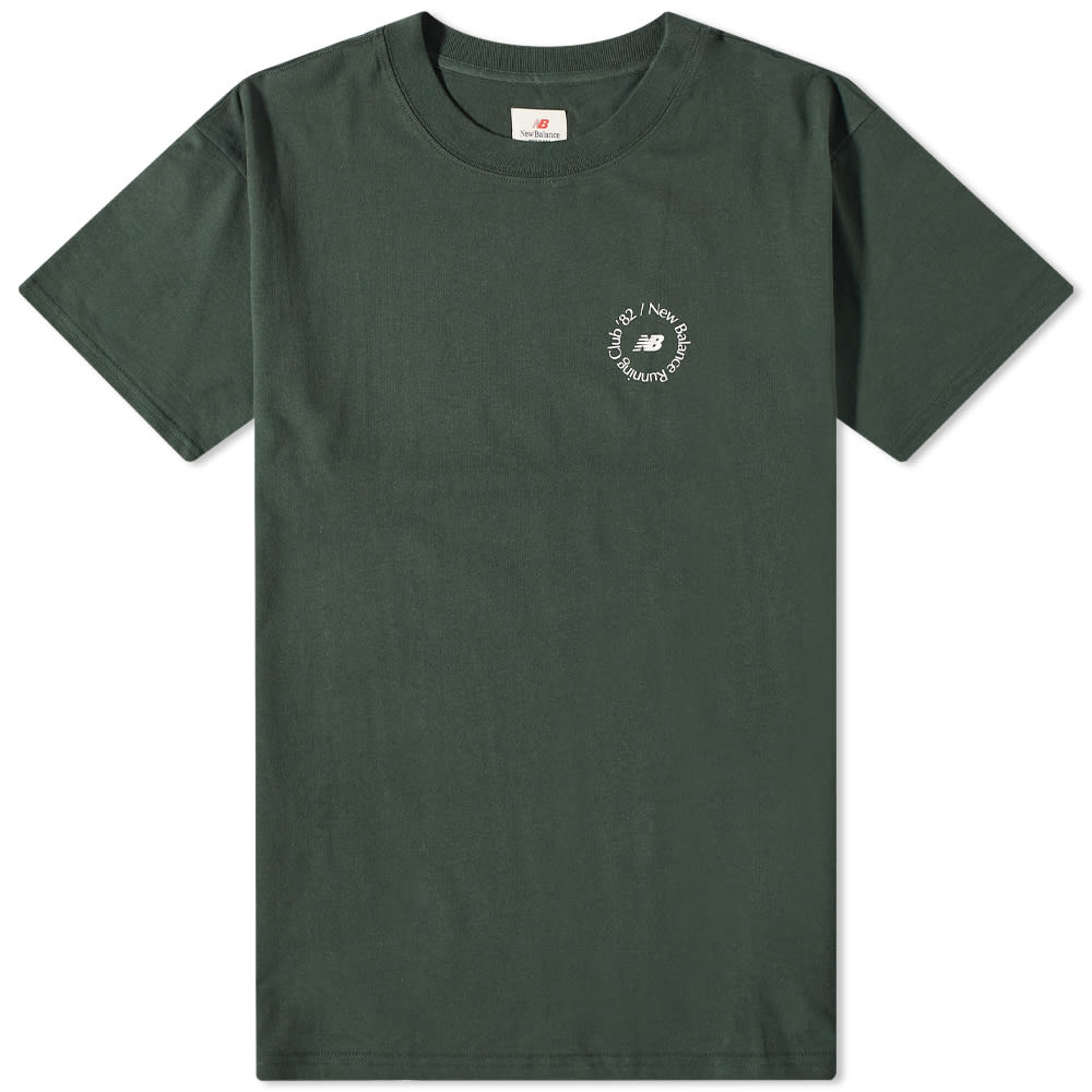 Тениска New Balance Made in USA Run Club Tee Зелено | MT23542_MTN, 0