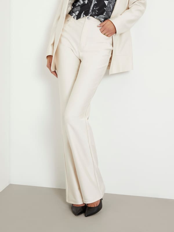 Панталони GUESS High Rise Straight Pant Бяло | W4RA33KC4C0, 0