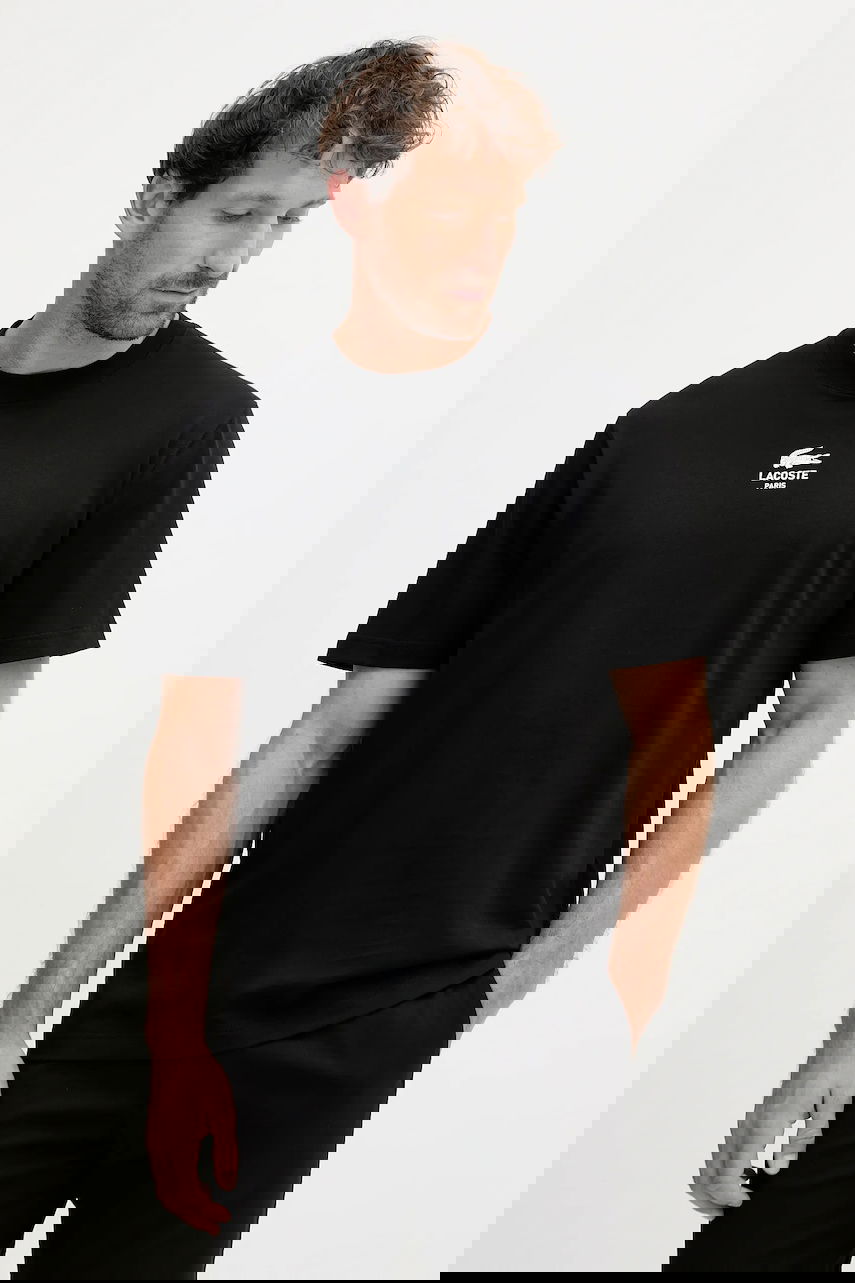 Тениска Lacoste Lacoste Paris Logo Print T-Shirt Черно | TH2739, 0
