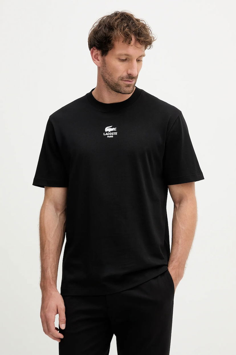 Тениска Lacoste Lacoste Paris Logo Print T-Shirt Черно | TH2739
