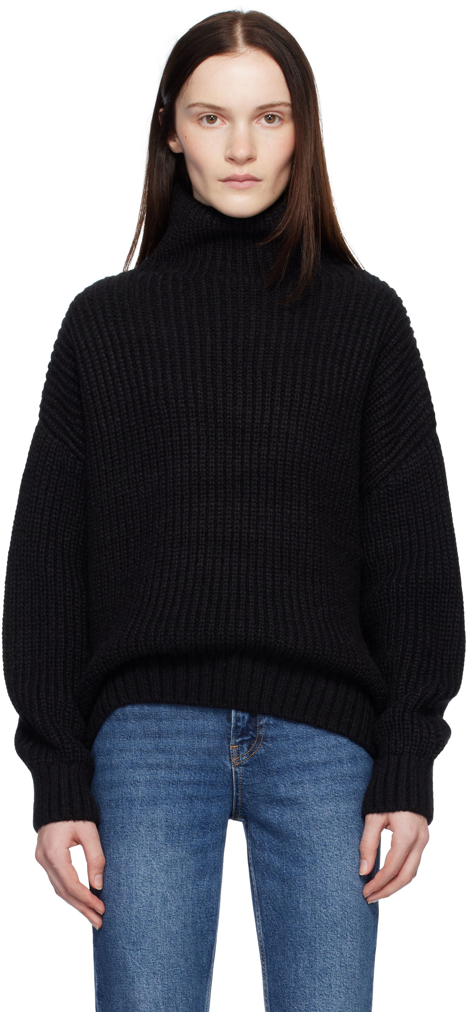 Пуловер Anine Bing Sydney Knit Turtleneck Sweater Черно | A-09-0102-000, 0