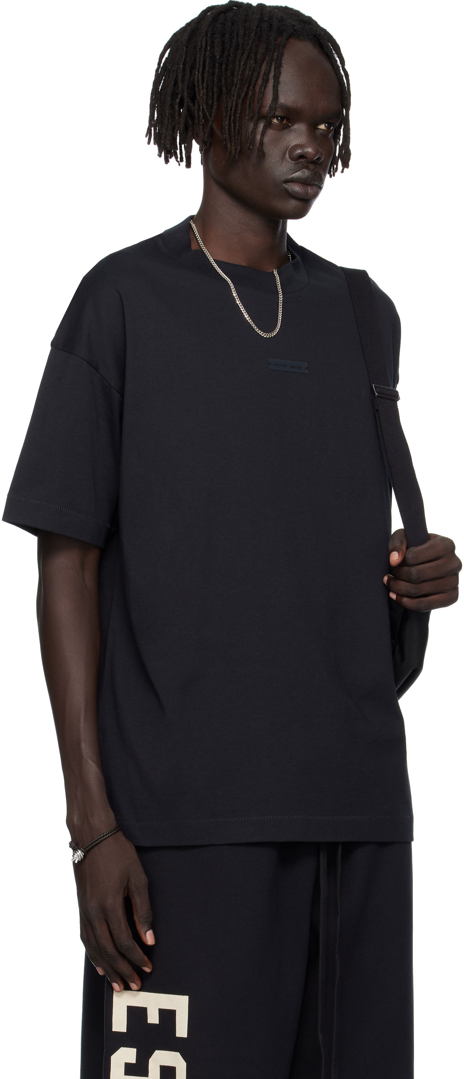 Тениска Fear of God Fear of God ESSENTIALS Classic Fit T-shirt Черно | 125SP254190F, 1