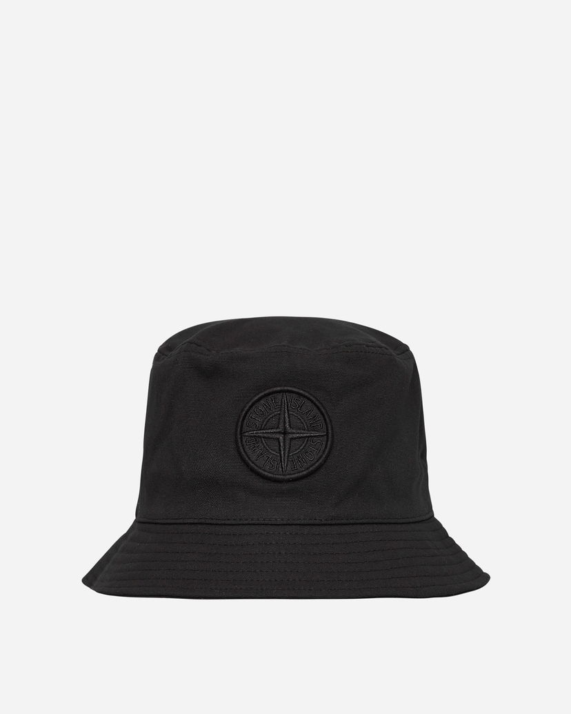 Шапка Stone Island Logo Bucket Hat Черно | 801599461 V0029