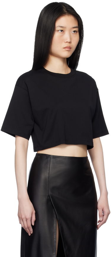 Съкратен топ Loulou de Saison Loulou de Saison Gupo Cropped T-Shirt Бяло | GUPO, 4