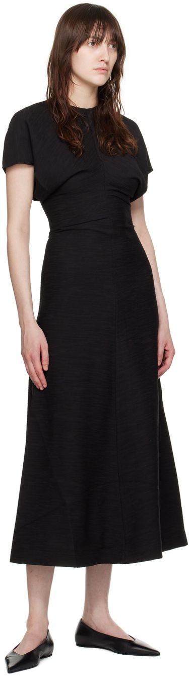 Pокля TOTEME TOTEME Slouch Waist Maxi Dress Черно | 243-WRD1103-FB0199, 3