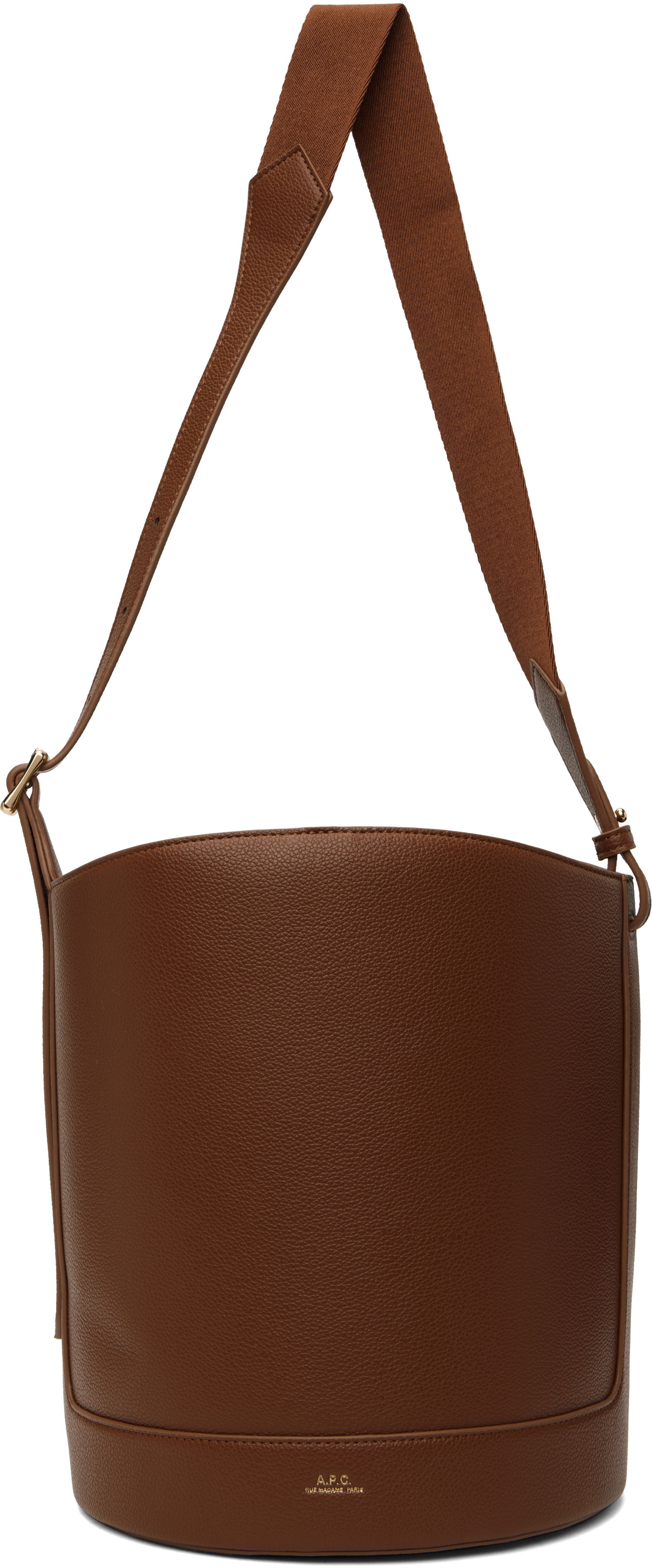 Чанта през рамо A.P.C. Leather Bucket Bag Кафяво | PUABO-F61888, 0
