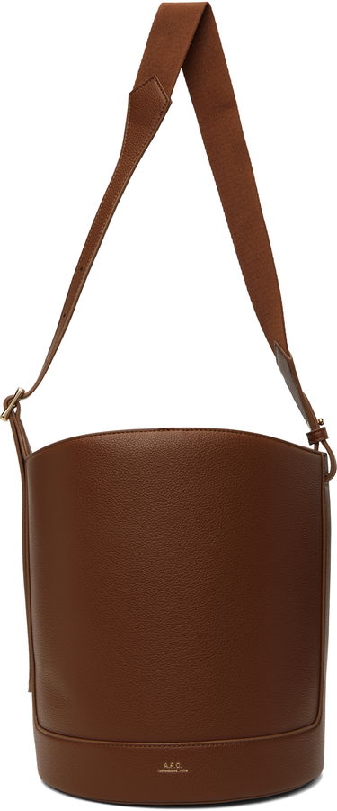 Чанта през рамо A.P.C. Leather Bucket Bag Кафяво | PUABO-F61888, 0