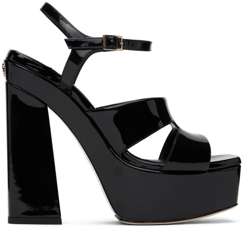 Аксесоари Jimmy Choo Jimmy Choo Ellison/PF 140 Platform Heeled Sandals Черно | ELLISON/PF 140 PAT, 0
