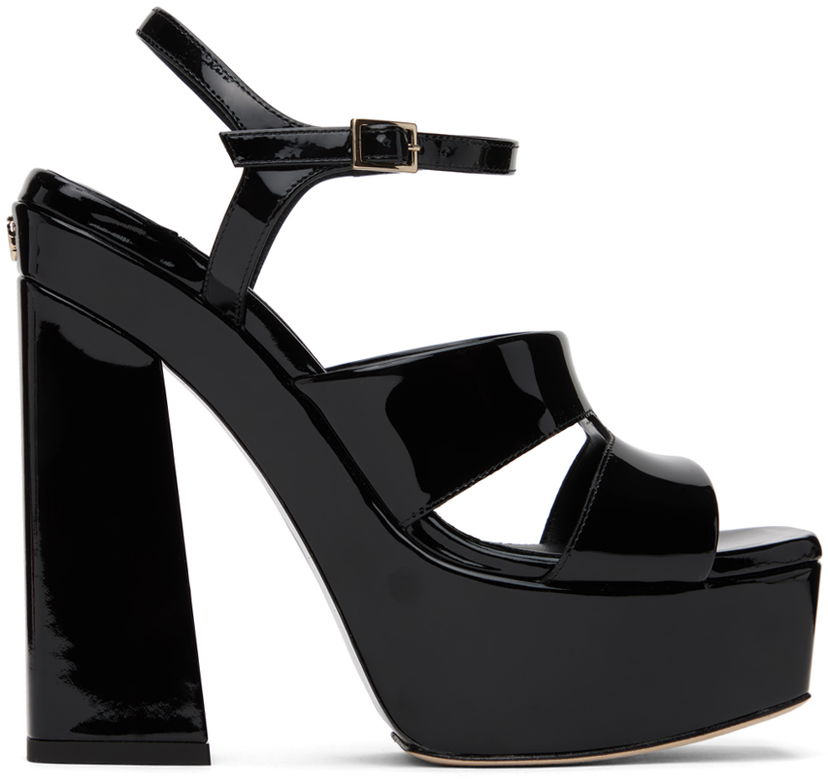 Аксесоари Jimmy Choo Jimmy Choo Ellison/PF 140 Platform Heeled Sandals Черно | ELLISON/PF 140 PAT