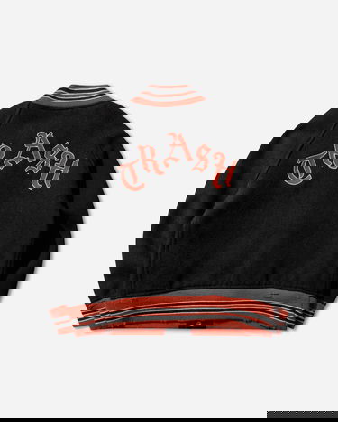 Яке Needles Deconstructed Wool Melton Letterman Jacket TRASH Triangle of Aoyama Shibuya Harajuku Многоцветен | RW168 BLACK, 2