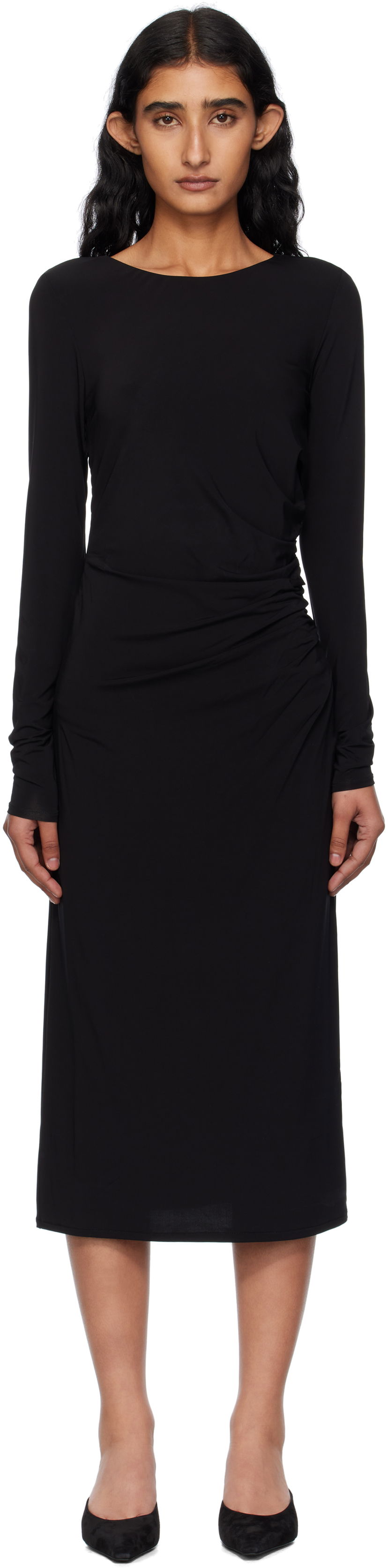 Pокля Max Mara Max Mara Zitto Midi Dress Черно | 2526626031600