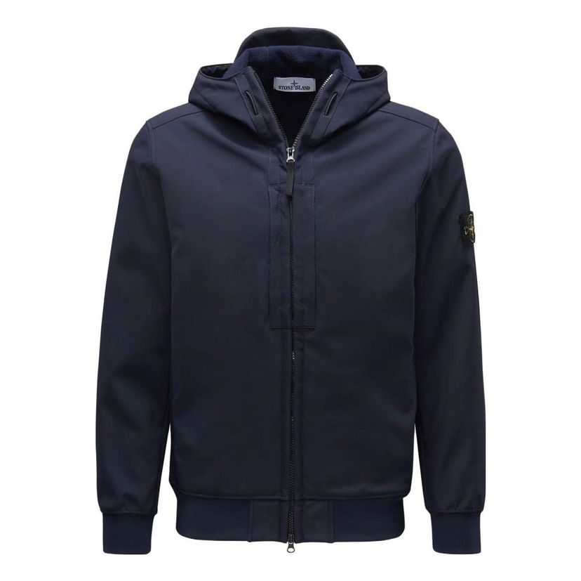 Яке Stone Island Soft Shell Hooded Zip-Up Jacket Синьо | 7915Q0122-V0020