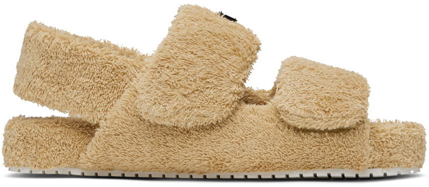 Кецове и обувки Dolce & Gabbana Beige Logo Sandals Бежово | CS2181AJ210, 0