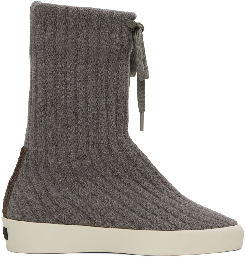 Кецове и обувки Fear of God Fear of God Moc Knit High Сиво | FG882-141WOO, 0
