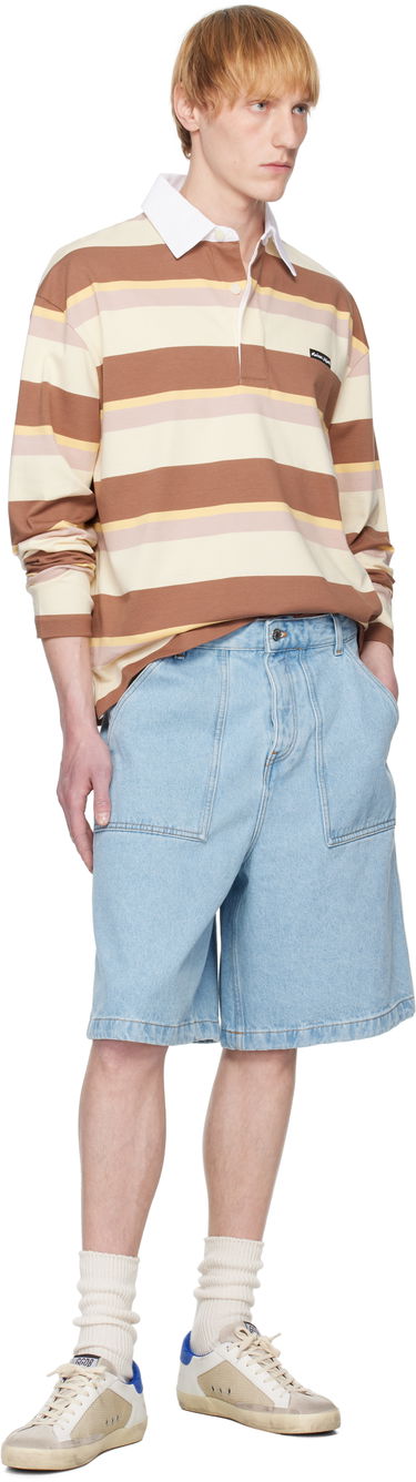 Къси панталони MAISON KITSUNÉ Maison Kitsuné Workwear Denim Shorts Синьо | OM01403WD4009, 3