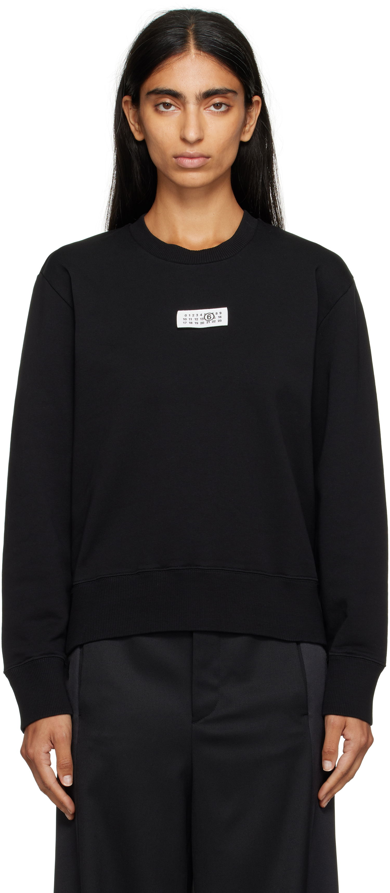 Суитчър Maison Margiela MM6 Maison Margiela Logo Patch Sweatshirt Черно | S52GU0247 M25025, 0