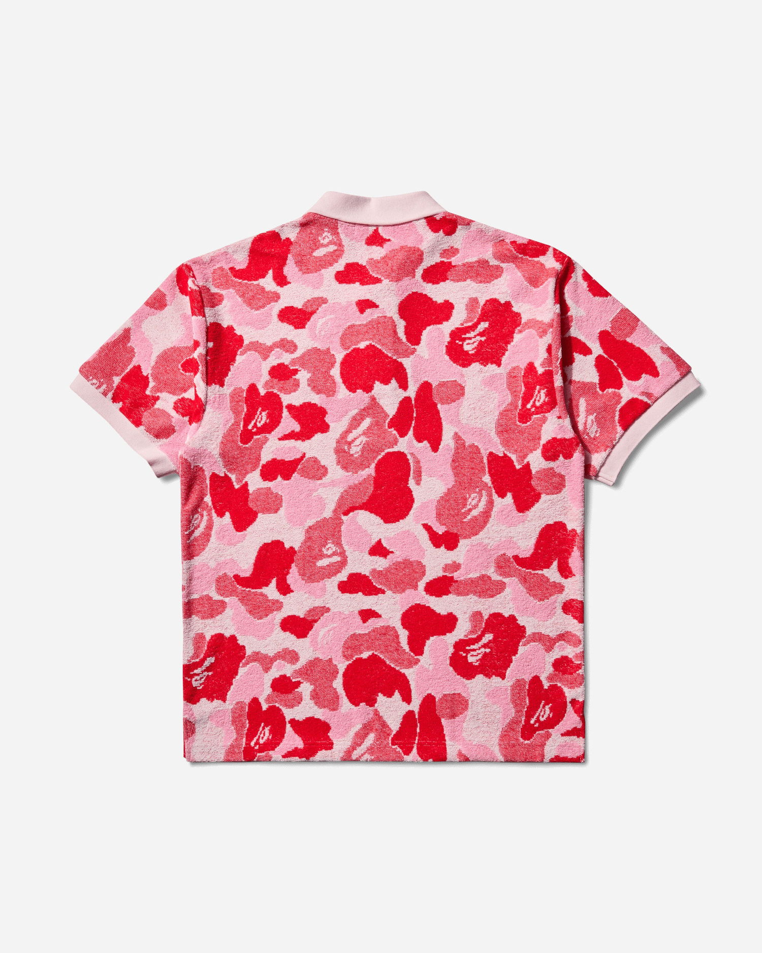 Поло тениска BAPE ABC Camo Polo Jacquard Shirt Розово | 1L30112002 PINK, 0