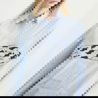 Риза OBEY Beverly Graphic Long Sleeve Shirt, Size X-Small Синьо | 281200141-LBL, 5