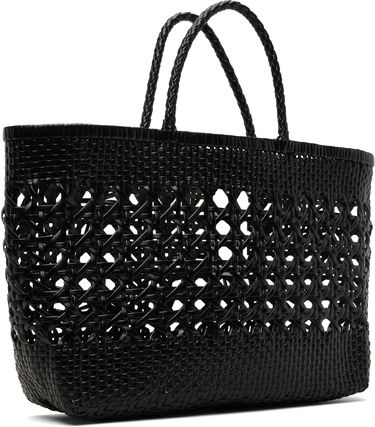 Голяма пазарска чанта OSOI Biscuit Woven Tote with Bow Details Черно | 25SB06005001, 2