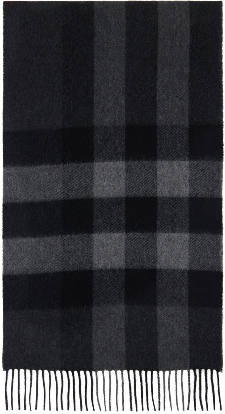 Шал Burberry Check Scarf Gray Сиво | 8015551