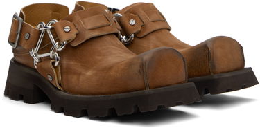 Облекло Acne Studios Acne Studios Leather Buckle Mules Кафяво | BD0342-, 3
