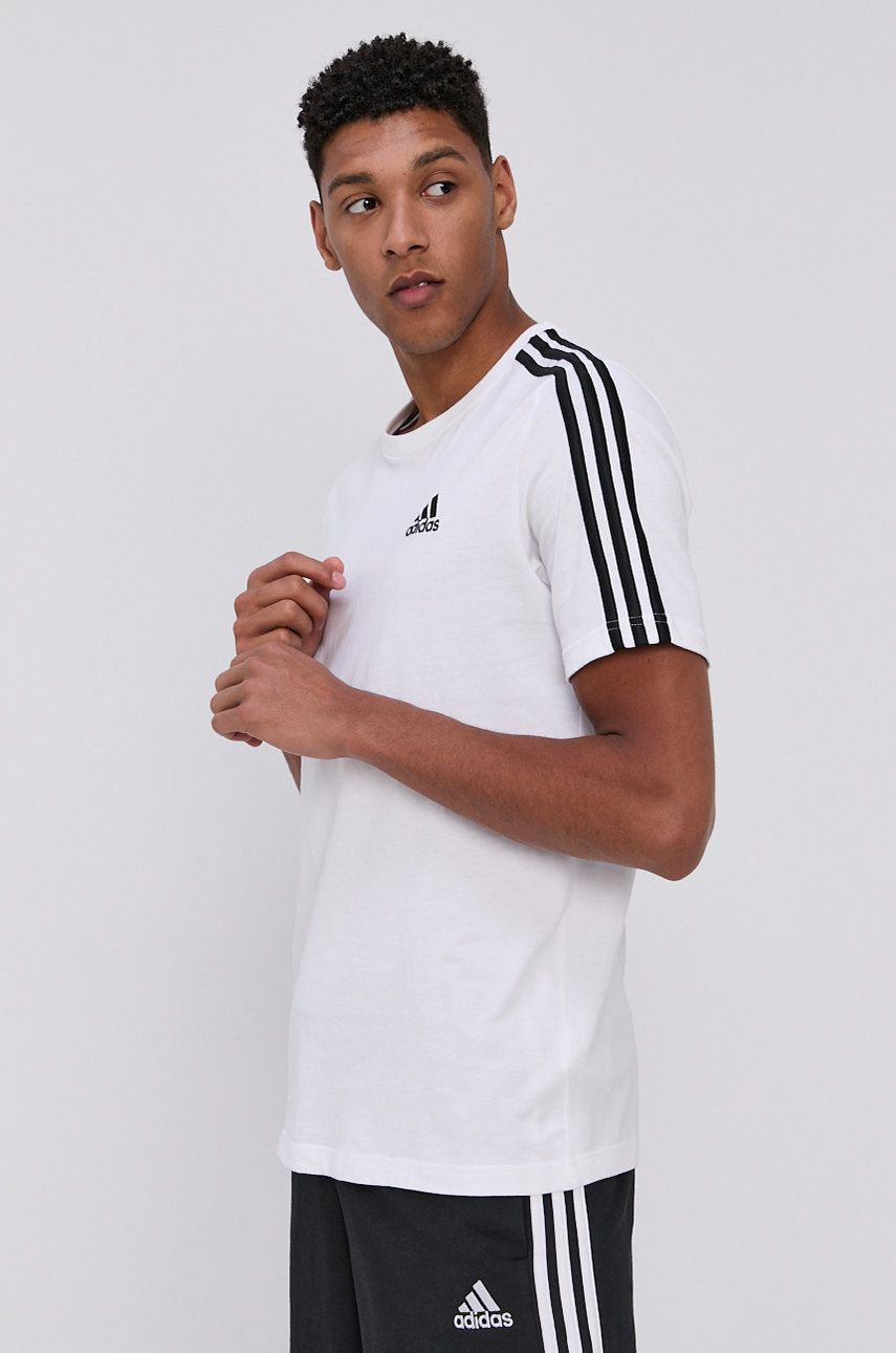 Тениска adidas Originals 3-Stripes Logo Graphic T-Shirt Бяло | GL3733, 0