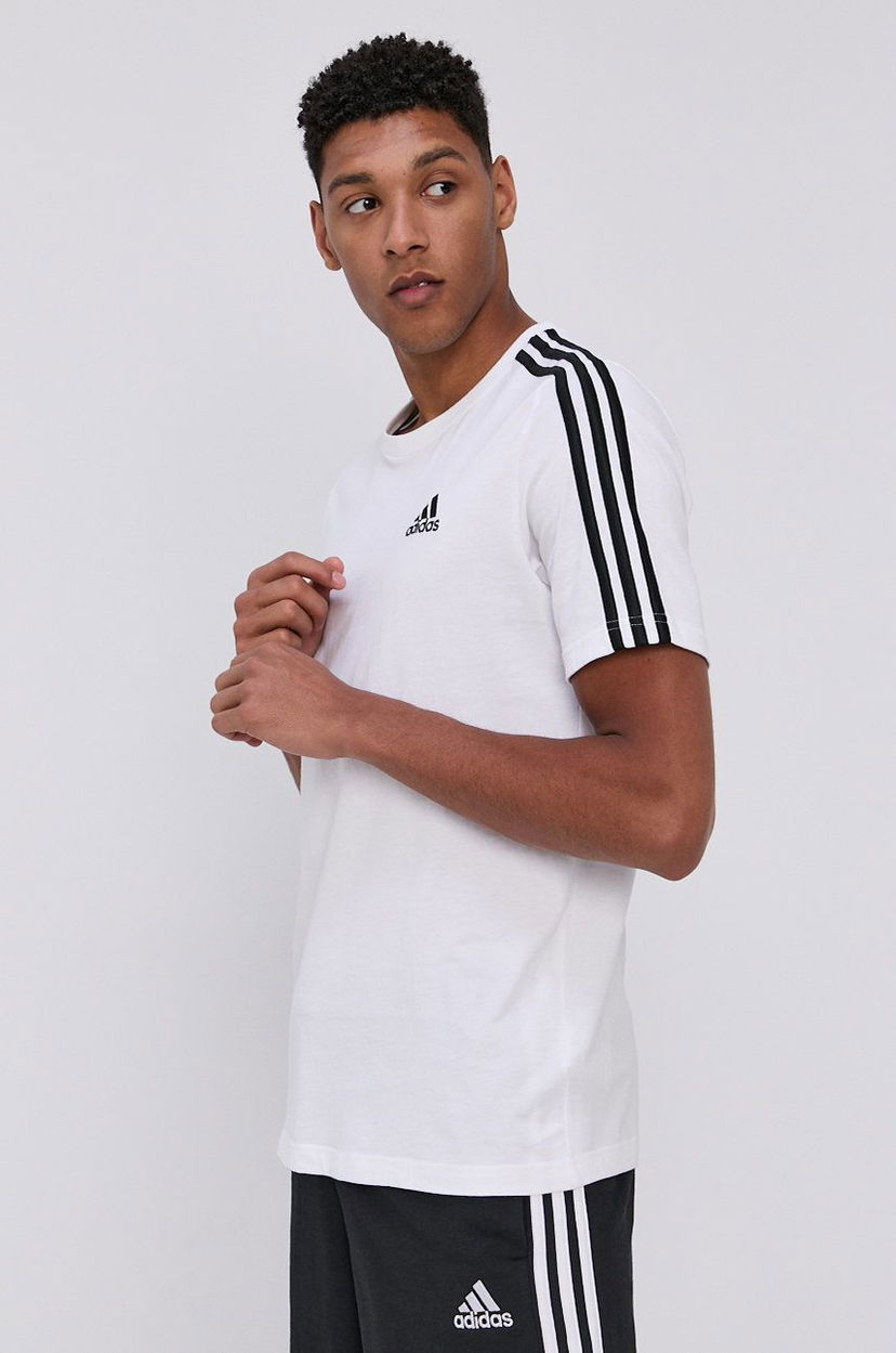 Тениска adidas Originals 3-Stripes Logo Graphic T-Shirt Бяло | GL3733