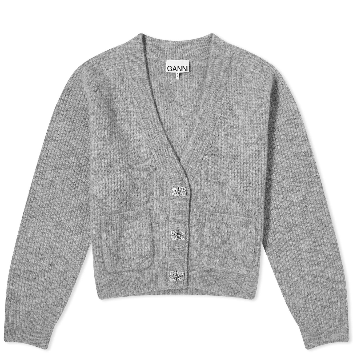 Пуловер GANNI Soft Wool Cardigan Сиво | K2168-921, 0