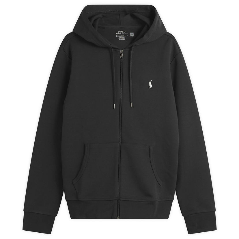 Суитчър Polo by Ralph Lauren Double Knit Tech Zip Hoodie Черно | 710888282-BLK