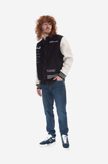 Яке бомбър Pleasures Bomber Jacket Unkle Varsity Черно | P22U012, 1