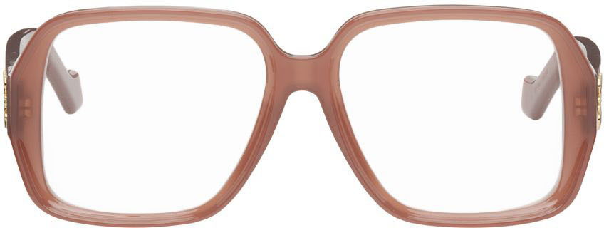 Слънчеви очила Loewe Brown Square Glasses Кафяво | LW50041I, 0