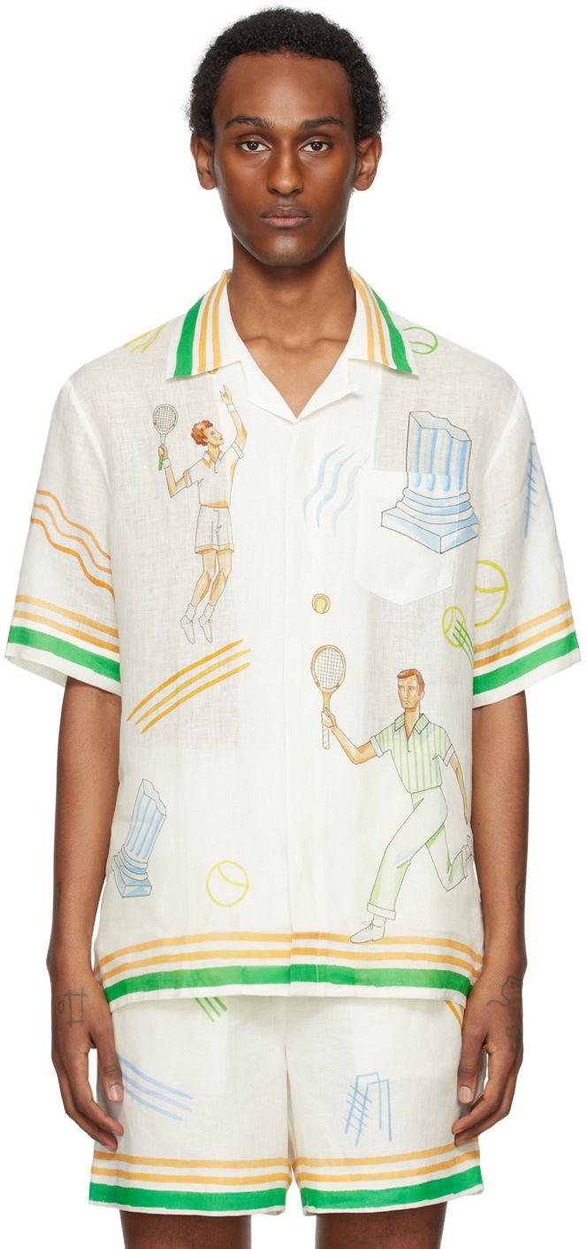 Риза Casablanca Tennis Play Icon Shirt Многоцветен | U-MPS24-SH-003-04