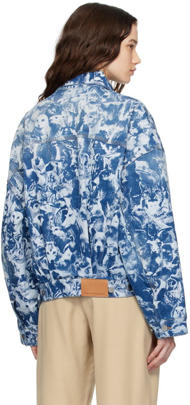 Яке Stella McCartney Stella McCartney Animal Crowd Print Denim Jacket Синьо | 6D01973SPH65, 2
