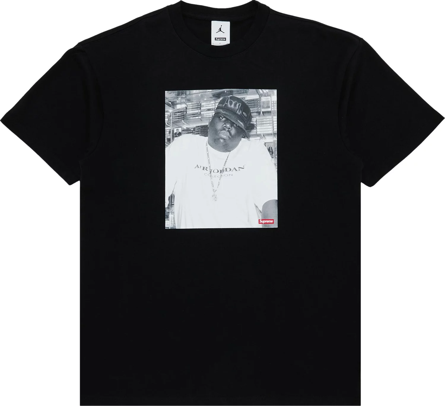 Тениска Supreme Jordan x Biggie Short-Sleeve Top Black Черно | FW24KN3 BLACK, 0