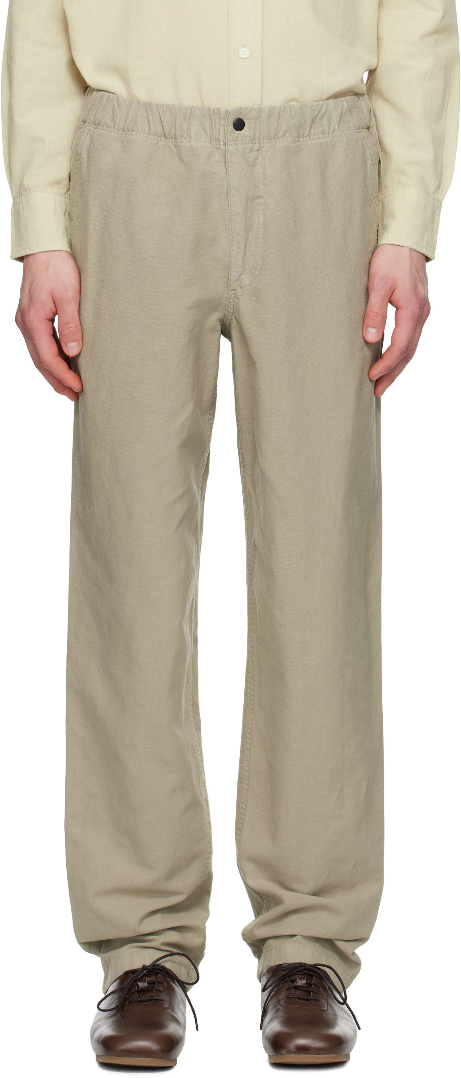 Панталони NORSE PROJECTS Norse Projects Ezra Relaxed Cotton Linen Trousers Бежово | N25-0420, 0