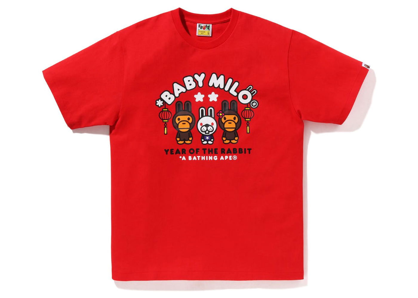 Тениска BAPE Year of the Rabbit Baby Milo Tee Червено | 2J20-110-002, 0