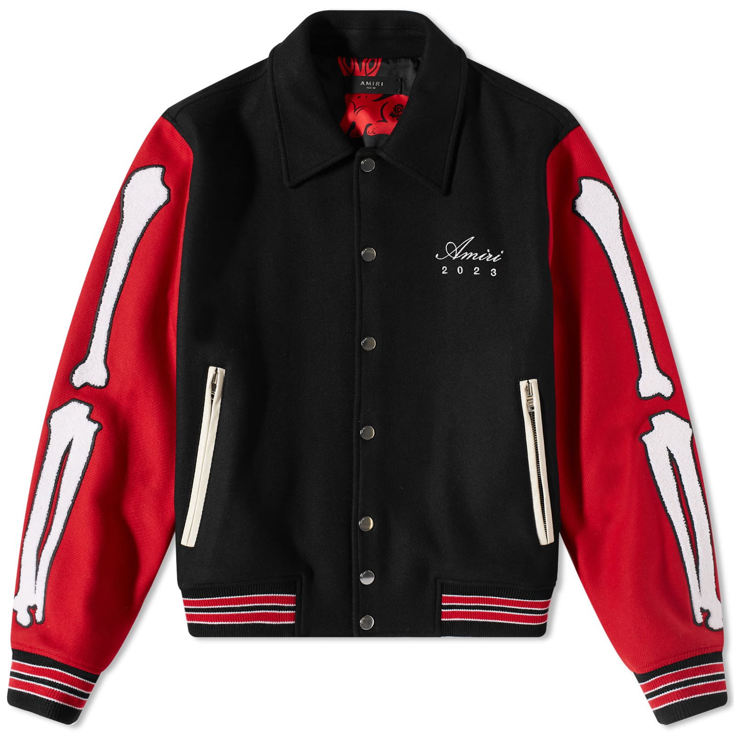 Яке AMIRI Lunar New Year Bones Jacket Черно | MOS092-009-BK, 0