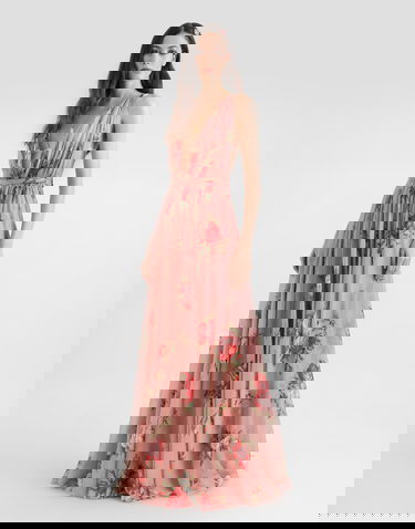 Pокля Dolce & Gabbana Rose Bouquet-print Chiffon Maxi Dress Многоцветен | F6ZA1TIS11FHF5ZN, 1