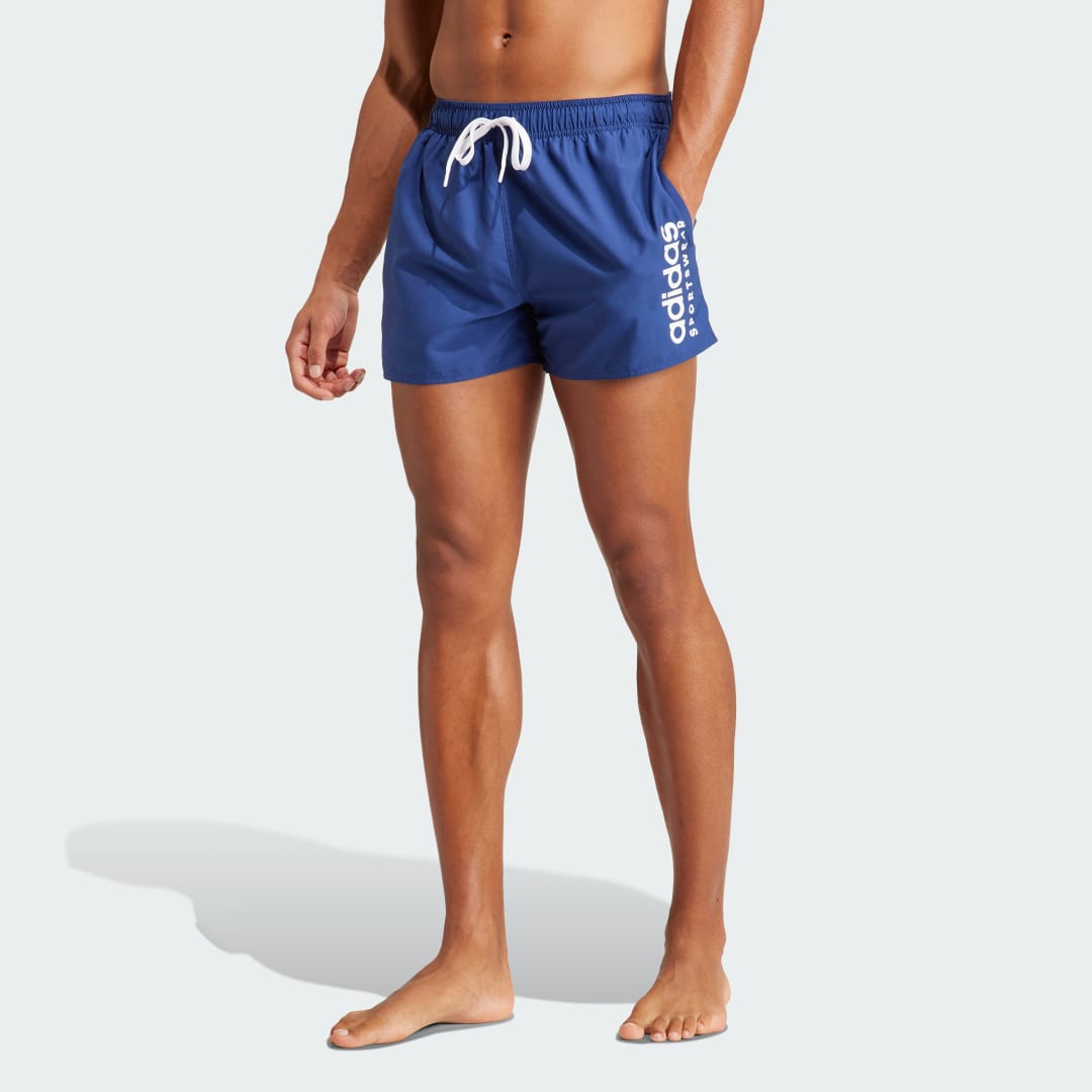 Бански adidas Performance Essentials Logo CLX Swim Shorts Тъмно синьо | IR6225, 0