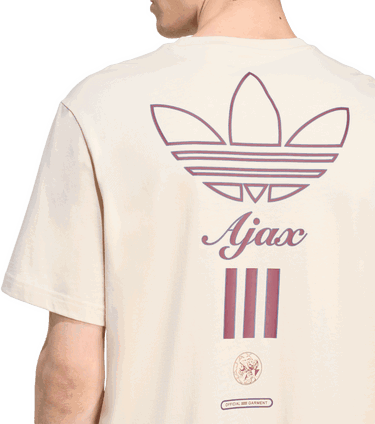 Тениска adidas Performance Ajax Amsterdam Terrace Icons T-Shirt Бежово | JM7353, 4