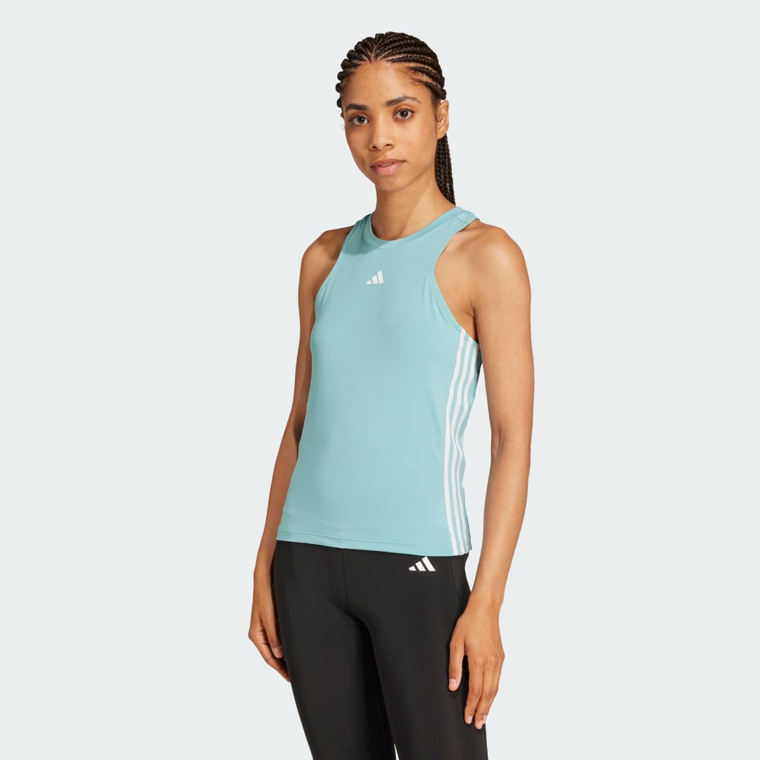 Потник adidas Performance AEROREADY Train Essentials 3-Stripes Tank Top Тюркоазено | IX0984, 0