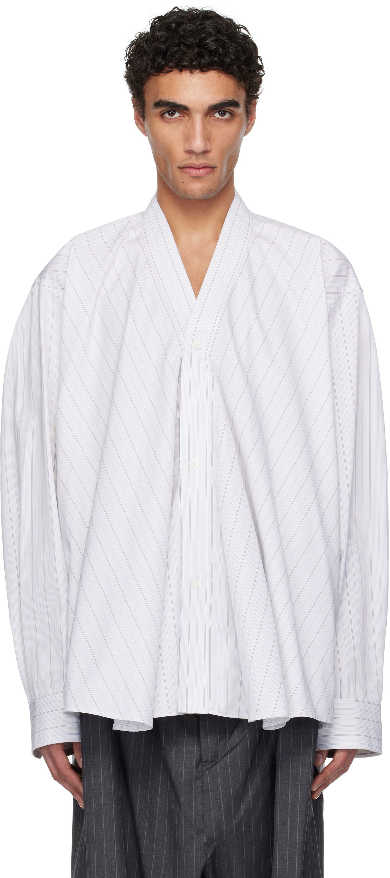 Риза HED MAYNER Hed Mayner Shawl Collar Shirt Бяло | HMMA60014A-HA130, 0