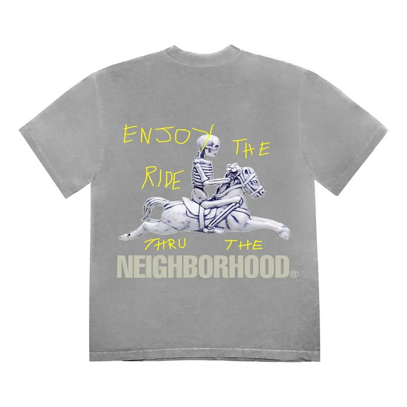 Тениска Cactus Jack by Travis Scott Travis Scott Cactus Jack x Neighborhood Enjoy the Ride T-Shirt Сиво | TC-384