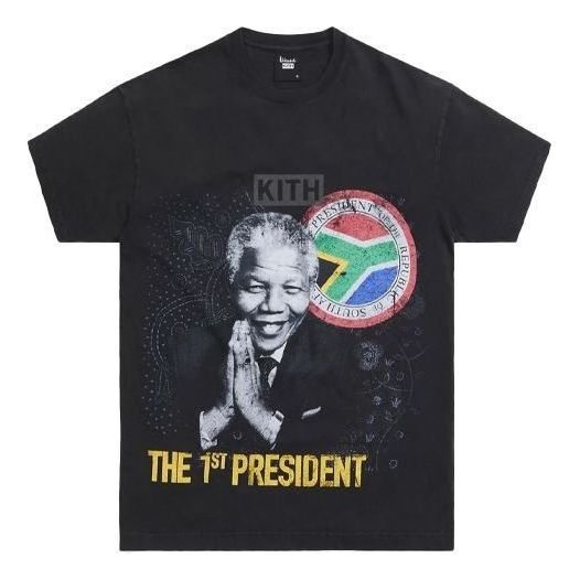 Тениска KITH Mandela Day 2021 Vintage Graphic Tee Черно | KH030135-001, 0