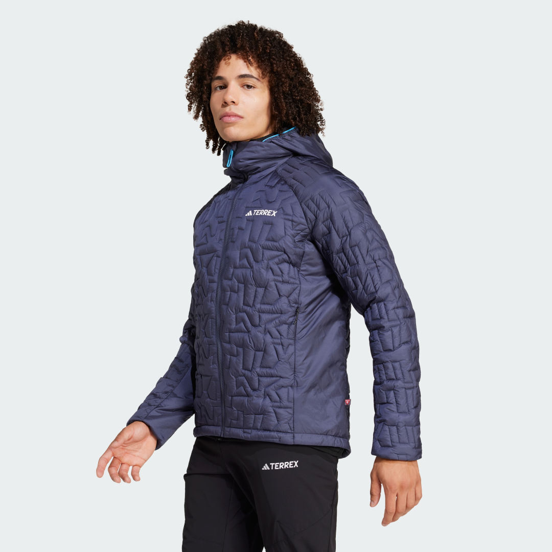 Пухо яке adidas Performance Xperior PrimaLoft Loose Fill Insulated Hooded Jacket Синьо | JI8572, 0