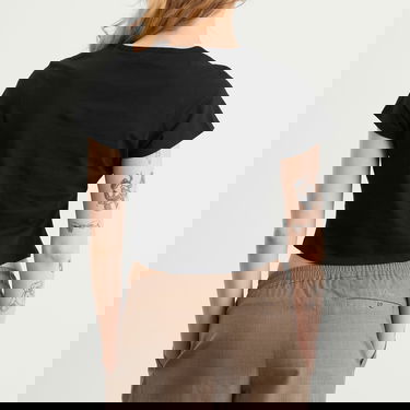 Съкратен топ Dime Cursive Baby T-Shirt Черно | DIMEHO2514BLK, 3